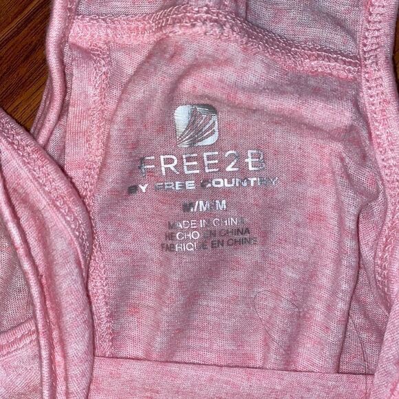 4 for $50 🎃 Free Country Pastel Pink Open Back Active Tank Womens Size Medium - Picture 4 of 8